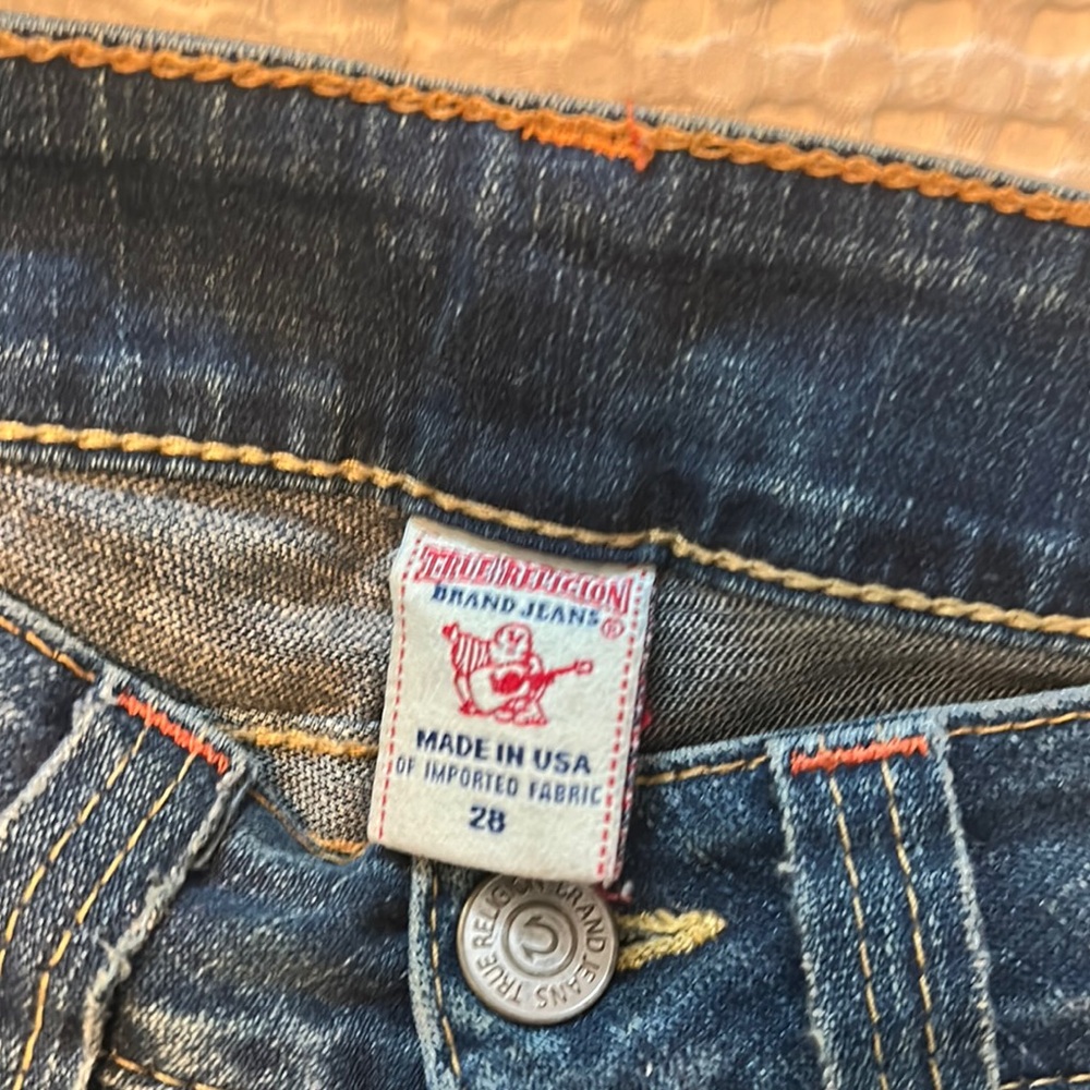 True Religion Blue Straight Leg Jeans Classic Style - Picture 4 of 4